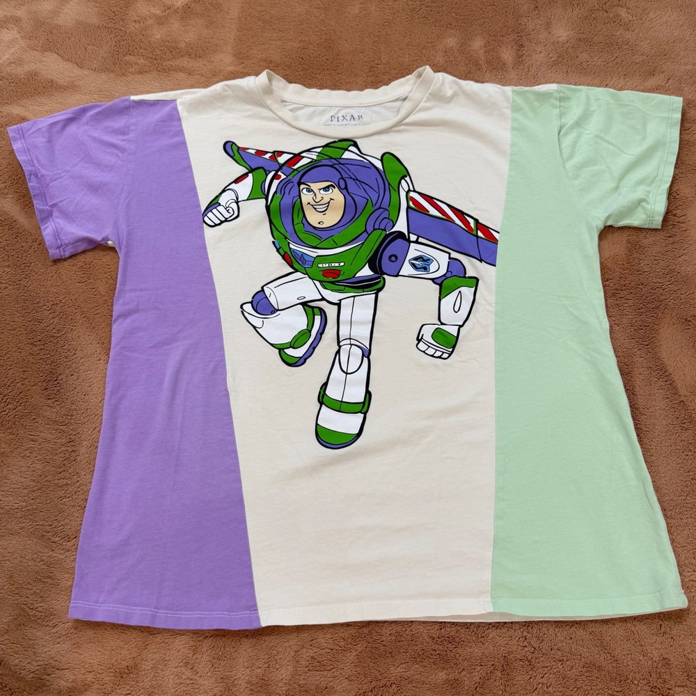 Our Universe Pixar Buzz Lightyear Colorblock Organic Cotton Graphic Tee Large